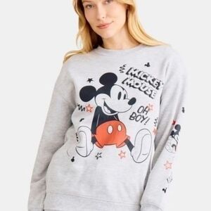 Disney Mickey Mouse Sweatshirt Gray Medium NWOT